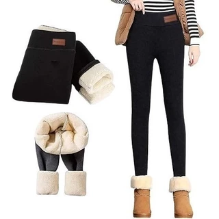 Calça Sem Costura Grossa Forro Lã Térmica Cintura Alta Legging upo sara oba