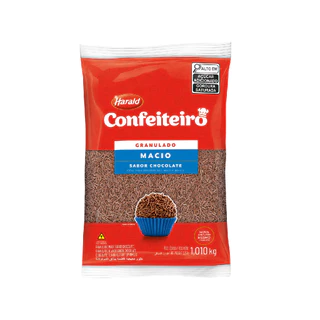 Chocolate Granulado Harald 1,010kg Confeiteiro Macio
