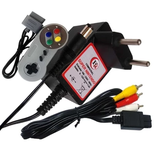 Fonte Controle e Cabo Para Super Nintendo Bivolt Automático