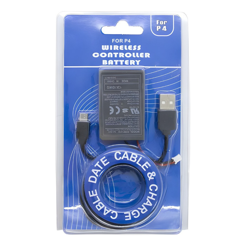 Bat. Para Controle Ps4 2000 Mah + Cabo Usb 4.5mm