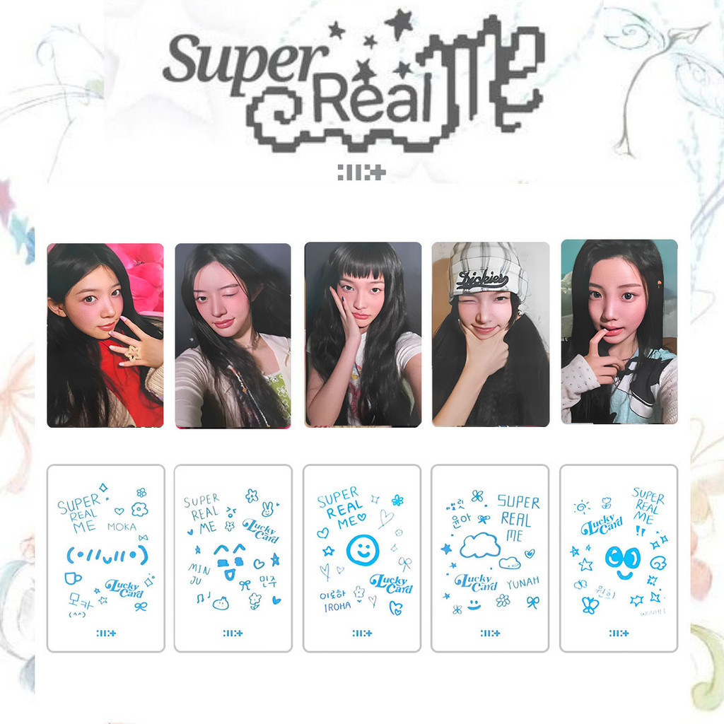 Kpop ILLIT Cartão Pequeno SUPER ME REAL M2U YUNAH IROHA MOKA