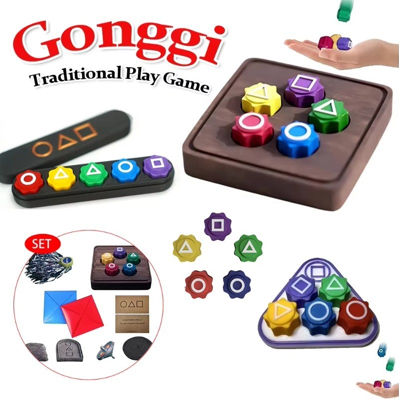 Jeu Traditionnel coréen, Gonggi Jack Stone Pebbles Set – Jouet éducatif