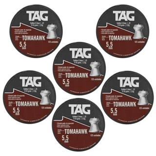 6un - CHUMBINHO TOMAHAWK 5,5MM - C/ 125PC - TAG