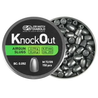 CHUMBINHO JSB SLUG KNOCK OUT 6.37MM 150UN CALIBRE .251 33,49GR