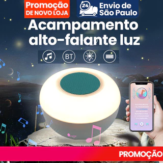 Caixa De Som Bluetooth Com Lâmpada Musical LED , Controle De Luzes , De Acampamento Ao Ar Livre