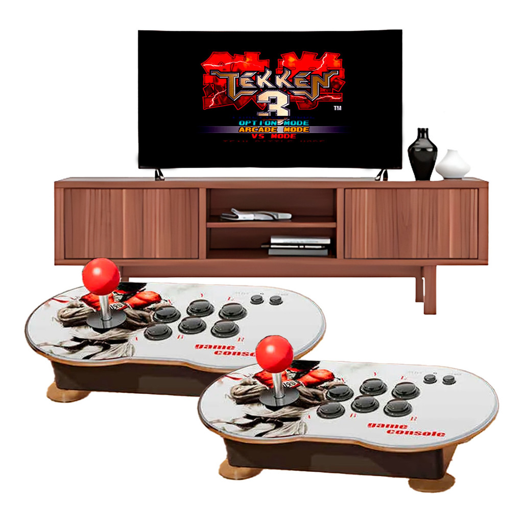 Kit 2 Controle Arcade Fliperama Pc/ Ps4/ Xbox C/15.000 Jogos | Shopee ...