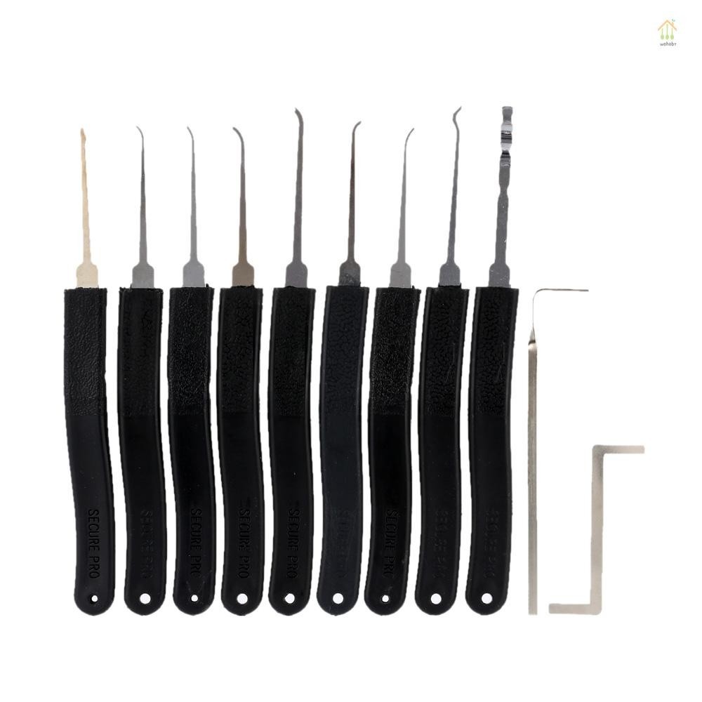 Wohobr 9pcs Conjunto De Ferramentas De Abertura Rápida Da Fechadura Porta Profissional Com 2 Chaves De Fenda Pequenas