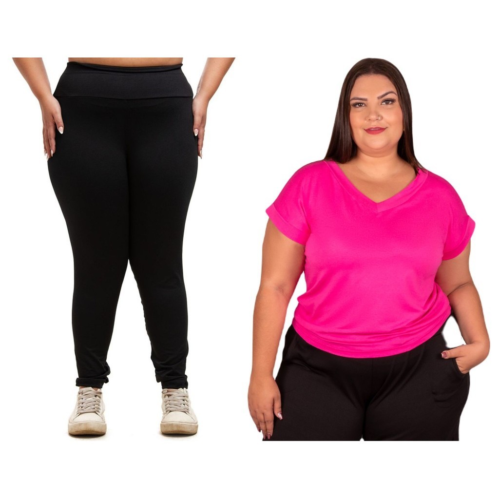 Calça Legging do Mickey Carinhas Para Malhar Plus Size