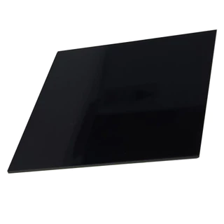 Chapa placa acrílico Preta 26cm X 15,5cm X 3mm
