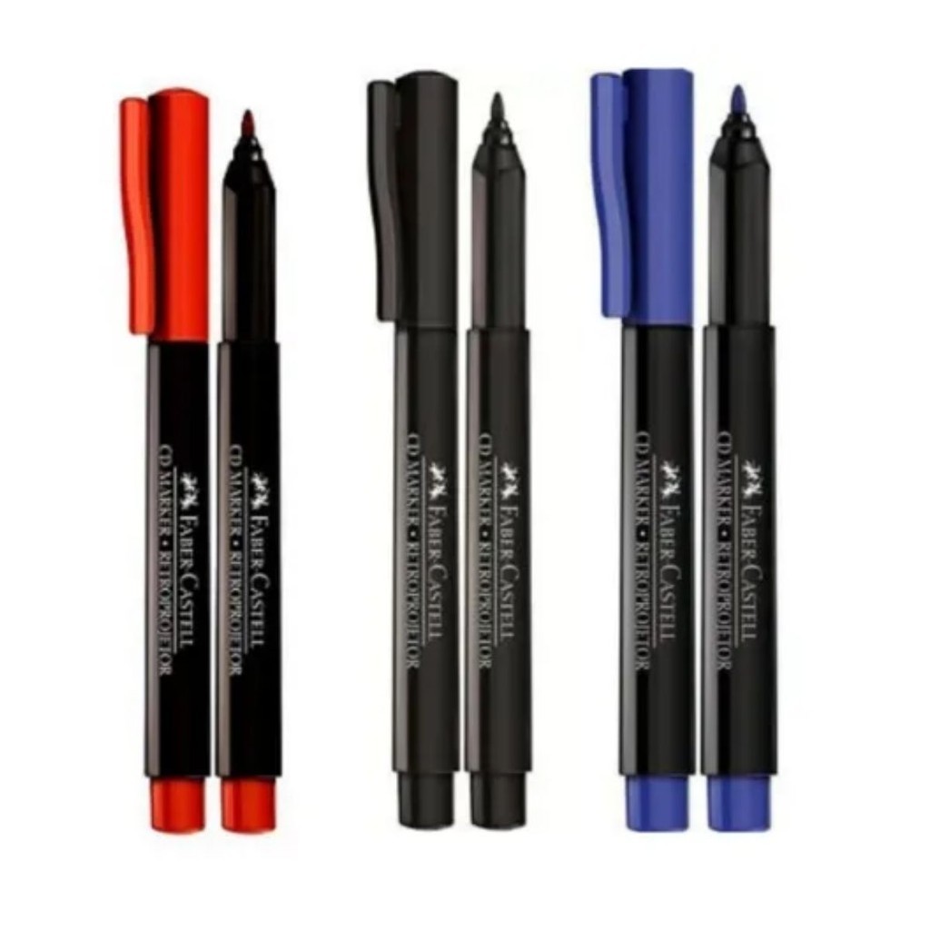 Caneta Permanente Faber Castell CD Marker 1.0mm | Shopee Brasil
