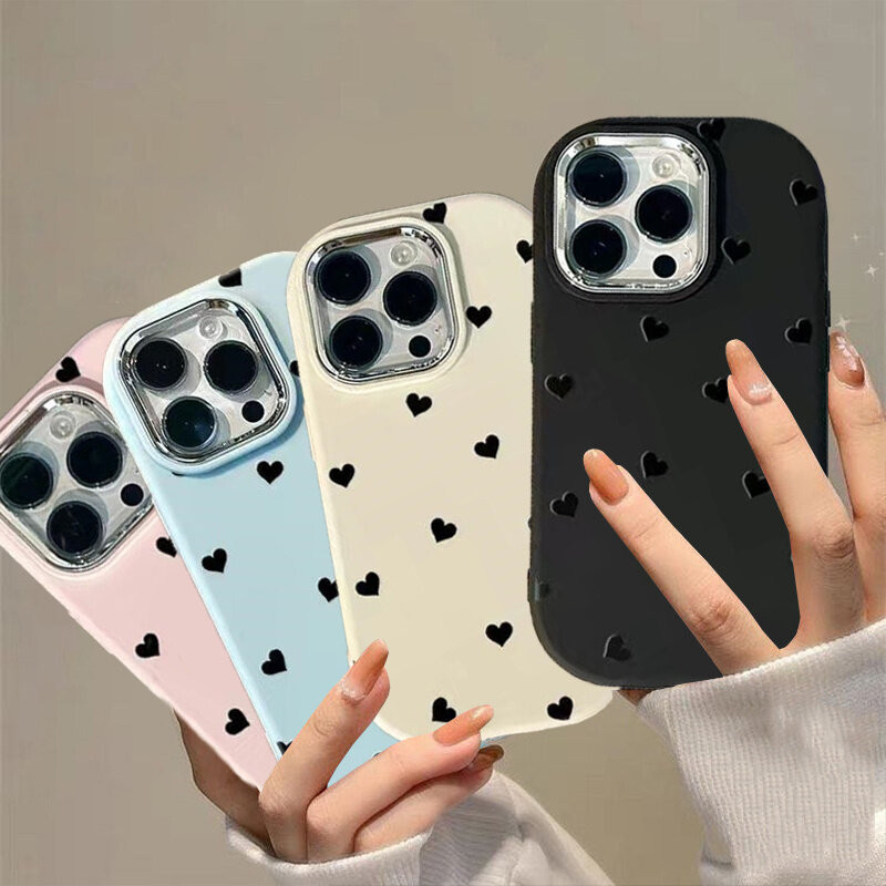 Desenho Animado Arte Grafite Preto Amoroso Capa De Silicone À Prova De Choque Para Xiaomi 12 11 Lite 5G NE POCO X3 GT F5 Pro Nota 12 TURBO Metal Revestimento De Lente TPU Cartoon