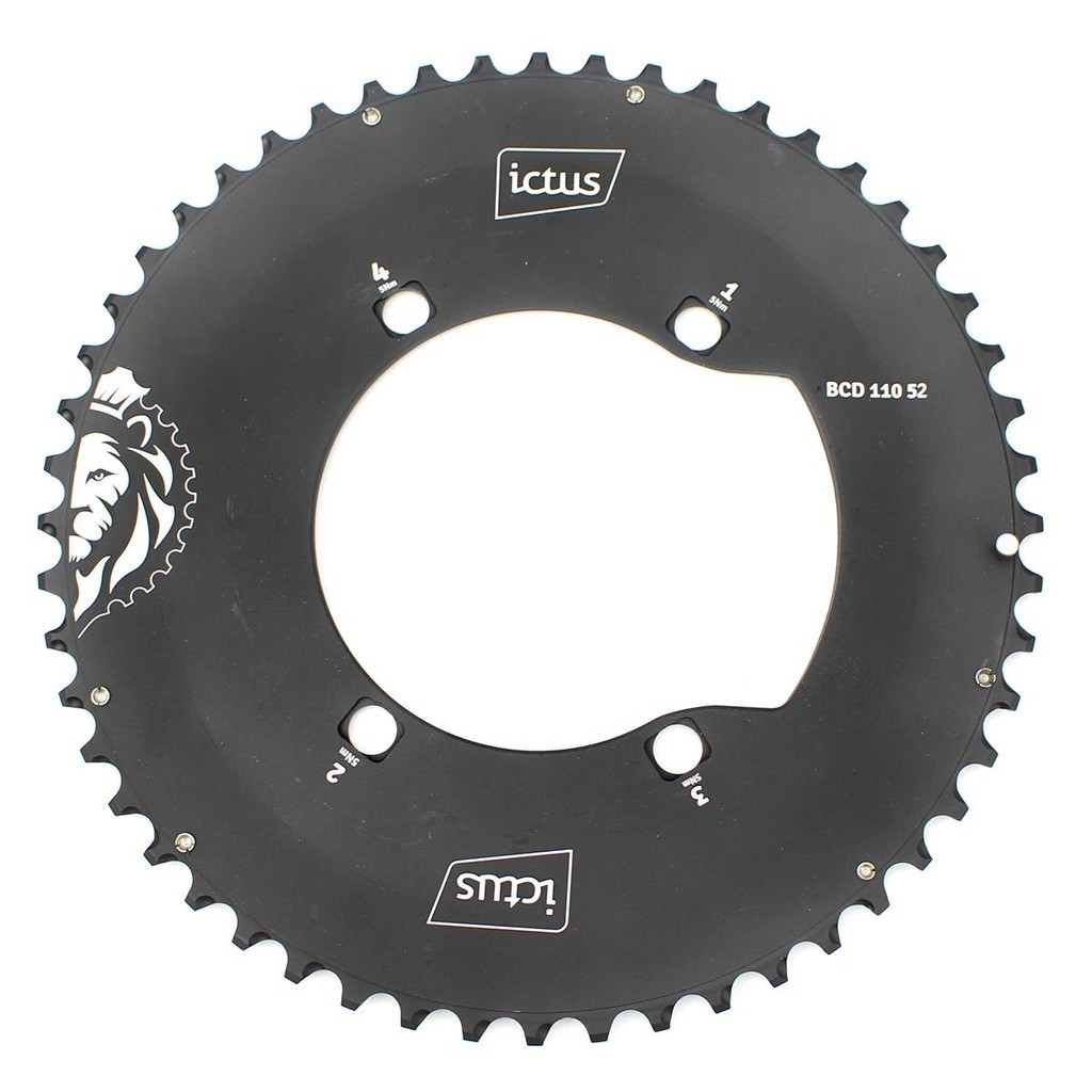 Coroa Maior Speed 52/53d Ictus BCD 110 Shimano R8000/6800 4f