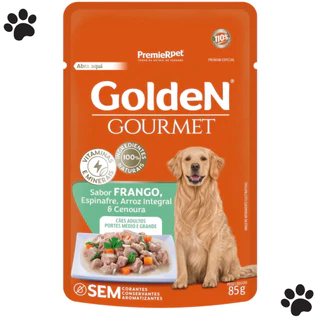 GOLDEN GOURMET CÃES AD MÉDIO GRDANDE PORTE FRANGO 85 G 20 UN