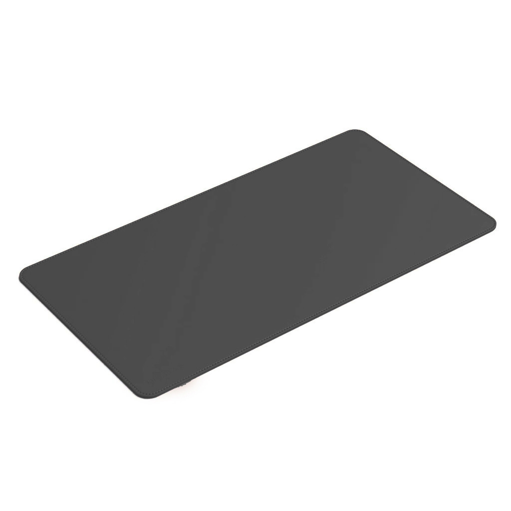 Mouse Pad de Couro Sintético Grande Cinza Feltro Básico