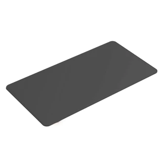 Mouse Pad de Couro Sintético Grande Cinza Feltro Básico