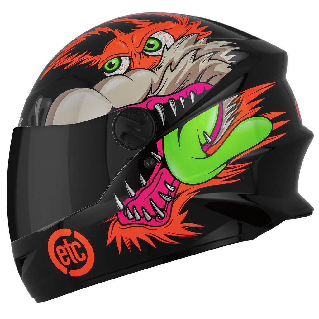 Capacete Fechado Pro Tork New Liberty Four Coyote Lobo Com Viseira Fumê