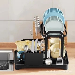 Porta destacável do Tableware, 2 camadas do metal com placa da drenagem e