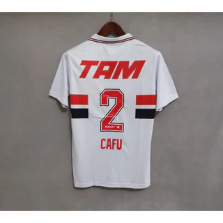 93-94 Retro São Paulo CAFU Camiseta De Futebol Vintage De Alta Qualidade Personalizada Home Jersey 1993 1994