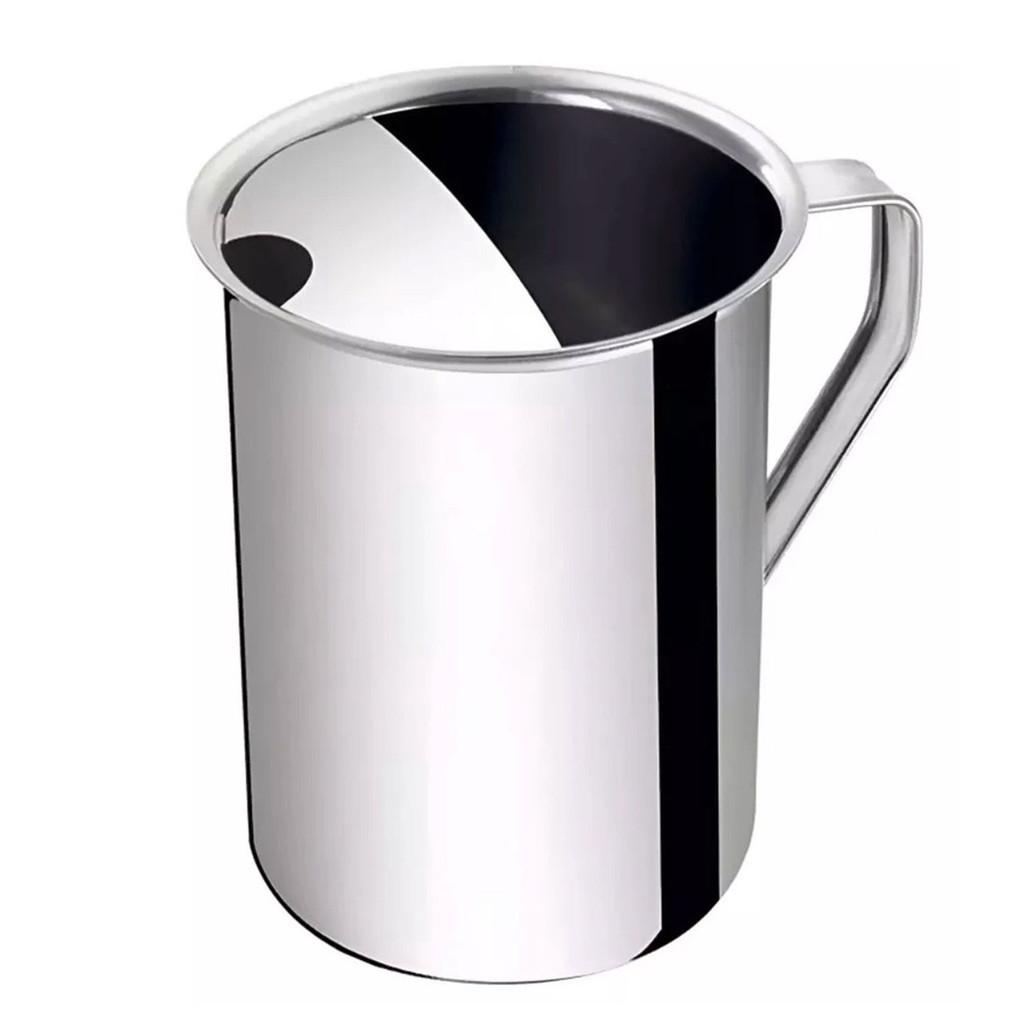 Jarra Com Meia Tampa 1 Litro Aço Inox