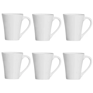 Kit 6 Caneca Tulipa Branca Scalla 300ml 2° Classificação em Oferta na Shopee