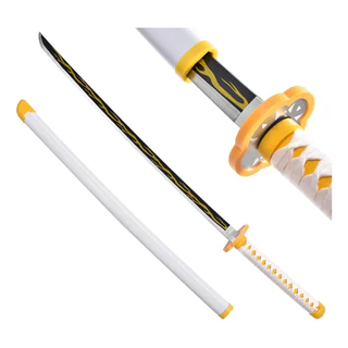 Katana Zenitsu Agatsuma Demon Slayer Lâmina De Bambu Cosplay