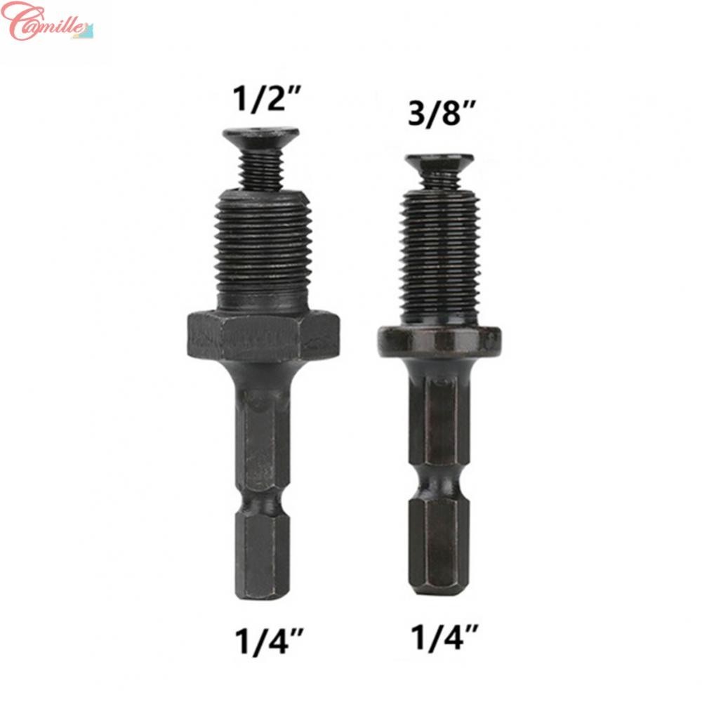 Adaptador De Alta Qualidade 1/2pcs 1/4 A 1/2 3/8 Polegadas Broca De Mandril Preta