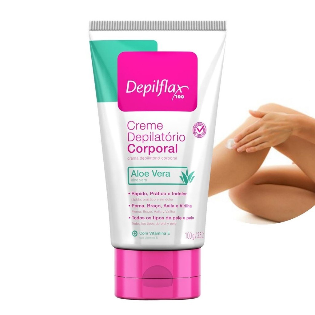 Creme Depilatório Corporal Íntimo Feminino Depilação Indolor Depilflax ...