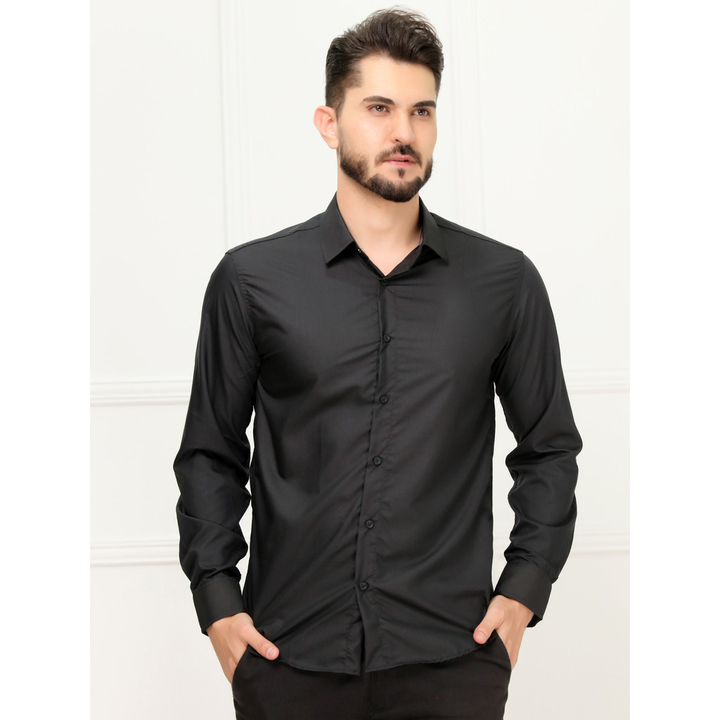 Camisa Social Lisa Microfibra Não Precisa Passa