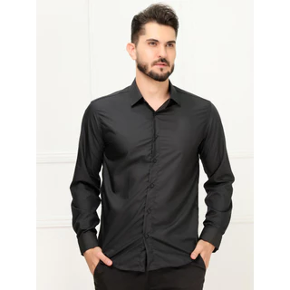 Camisa Social Lisa Microfibra Não Precisa Passa