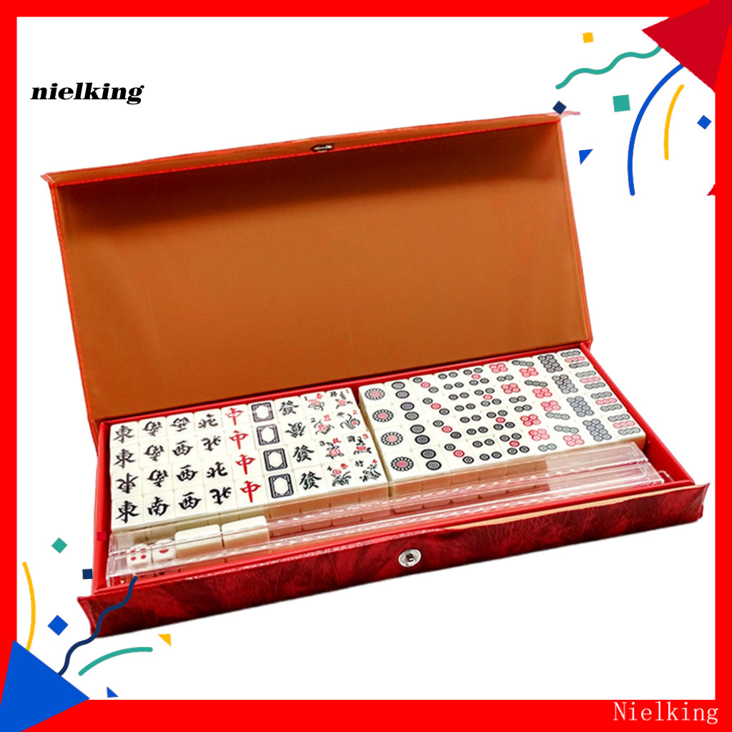 Mini Mahjong Set Travel Game Portable Classic Chinese for Parties ...