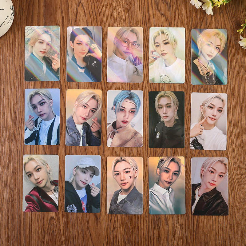 8-15pcs/set Stray Kids ROCK STAR Cartões Fotográficos Lomo Felix