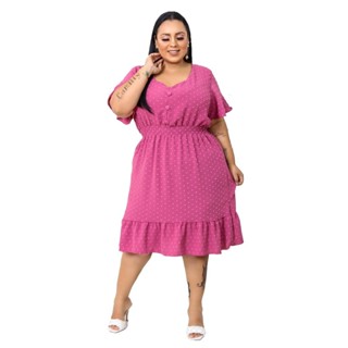 Vestido Feminino Moda Cristâ Comportado Plus Size Acacia