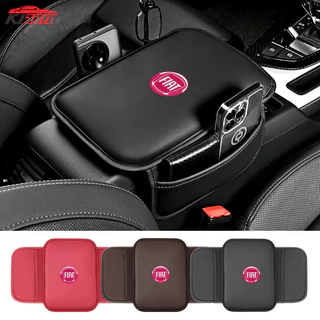 Fiat Leather Armrest Box Pad Protetor De Couro Memória De Algodão Booster Central De Proteção De Braço Capa Protetora De Carro Acessórios Para Stilo Punto Argo Bravo Palio 500 Toro Freemont