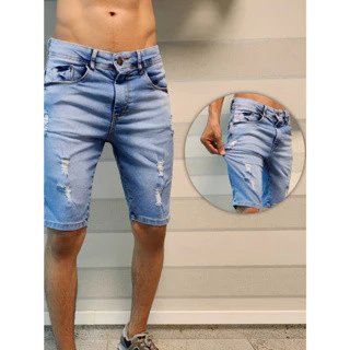 SHORT BERMUDA JEANS MASCULINA LYCRA ESTICA, OTIMO JEANS