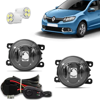 Kit Farol De Milha Renault Logan Sandero 2015 2016 2017 2018 2019