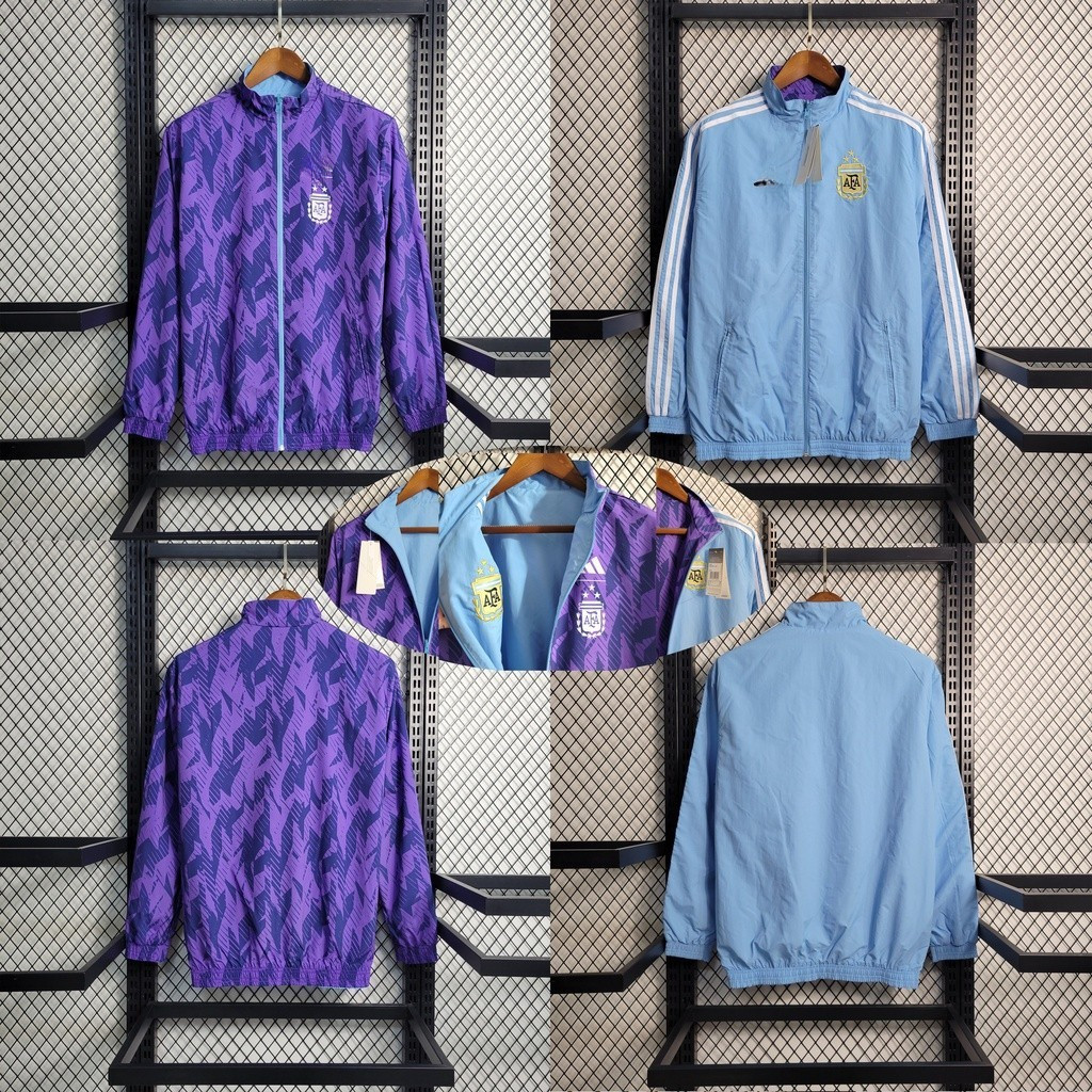2023 Campeão Nacional De Treinamento De Futebol 3 Estrelas Windbreaker Argentina Jacket/Jersey
