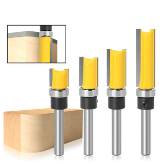 Fresa De Topo De Rolamento Vsharp Bits De Descarga Para Madeira 1/4 Shank Ferramentas De Corte De