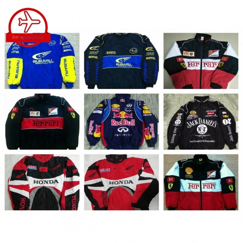 Inverno Plus Size Fit jaqueta bordada para mulheres e homem F1 Racing Motorcycle Jacket OKHGD