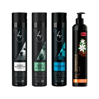 Shampoo Branqueador + Neutro + Condicionador + Tratamento10 230g - Ibasa