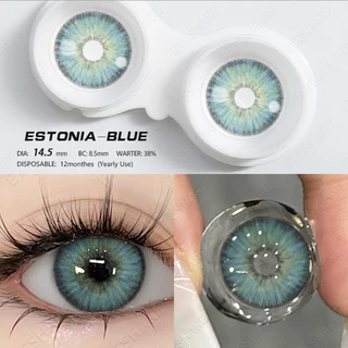 Lente De Contato Verde Eyeshare Estonia 14.5mm 1Pair Natuer Colorida Anual Softlens em Oferta na Shopee