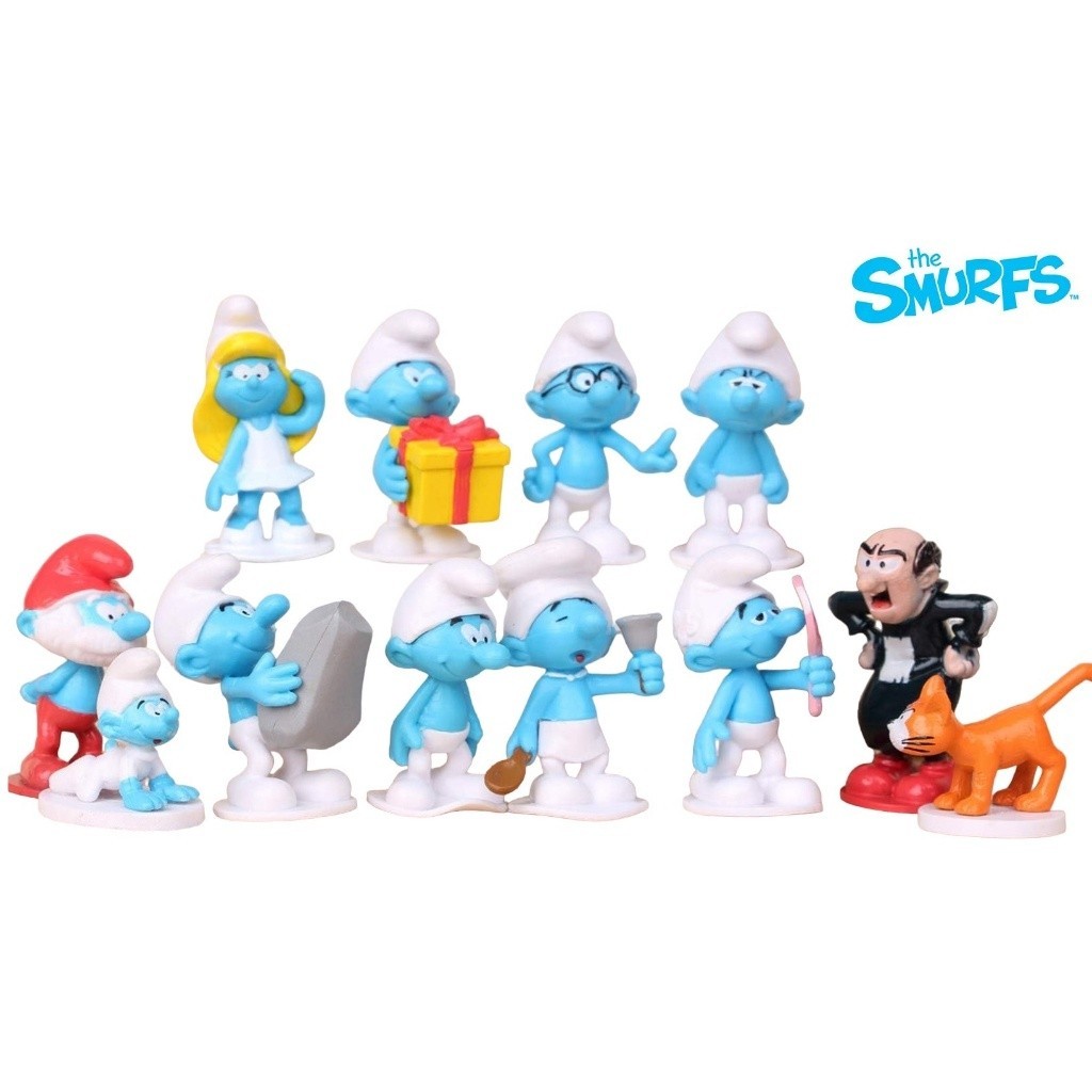 Os Smurfs - Coleção Completa - Boneco - Miniatura - Action Figure - Enfeite  de Bolo - Gargamel | Shopee Brasil