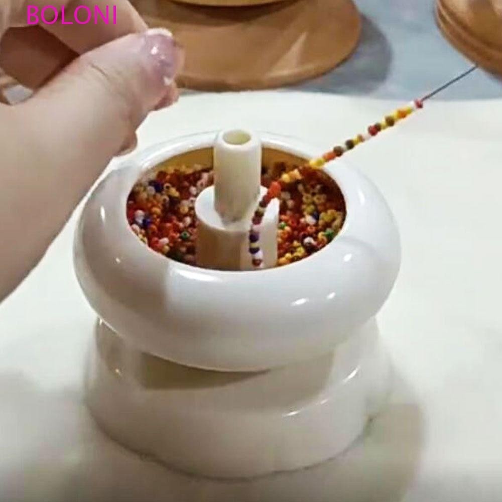 BOLONI Tigela De Contas Giratórias , Dispositivo De Miçangas Conveniente Girador , Acessórios Faça Você Mesmo Ferramenta Para Fazer Joias