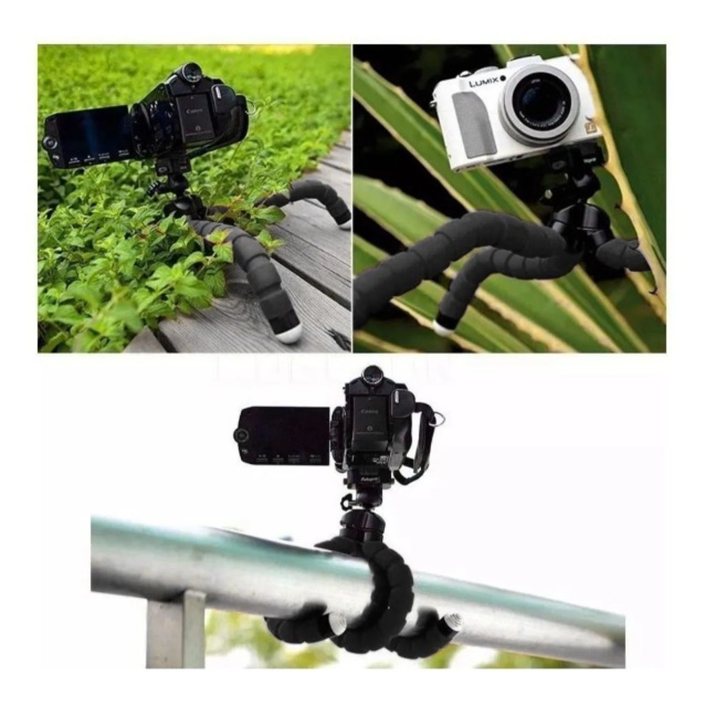 Suporte Para Celular Câmera Flexível Tripé Universal Ajustável
