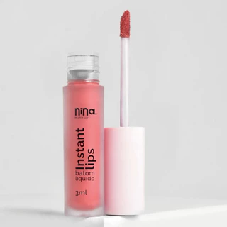BATOM LIQUIDO INSTANT LIPS MAGIA LONGA DURAÇÃO - NINA MAKEUP
