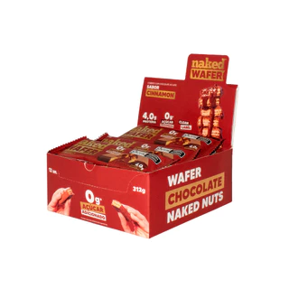 Naked Wafer Cinnamon - Barra com Whey Protein e Chocolate ao Leite (Caixa - 12 unidades)