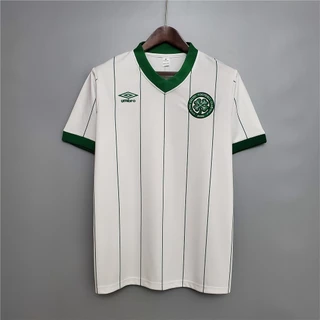 84-86 Camisetas Celtic Away home retro tops S-XXL Manga Curta Casuais Celtics De Futebol Esportivo