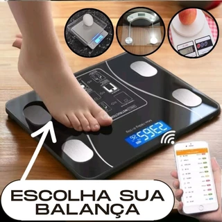 Balança de Bioimpedância Gordura Corporal IMC Completa Com Aplicativo Celular Bluetooth Academia