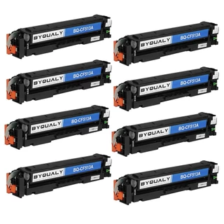 8x Cartucho Toner Byqualy Compativel c/ CF513A 0,9K Magenta