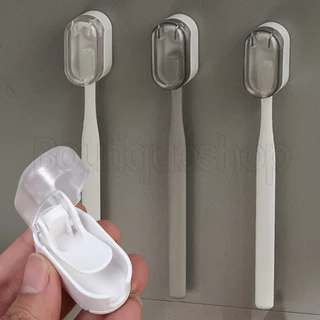 [Featured] Dampproof Prateleira De Armazenamento À Prova De Poeira-Suporte Para Escova De Dentes Elétrica Montada Na Parede Com Tampa Flip Automática-Cabide Organizador De Portátil