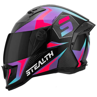 Capacete Moto Fechado Pro Tork Stealth Concept Brilhante Viseira Fumê Diversas Cores Feminino Masculino Forro Remomivel Tam. 56 58 60 62
